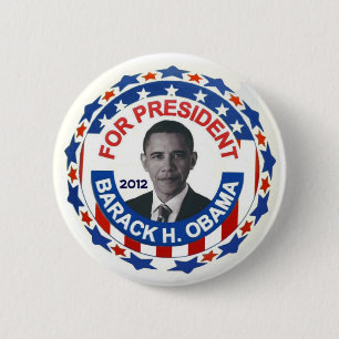 Patriotic Obama 2012 6 Cm Round Badge