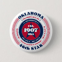 Patriotic Oklahoma Circle with State Details