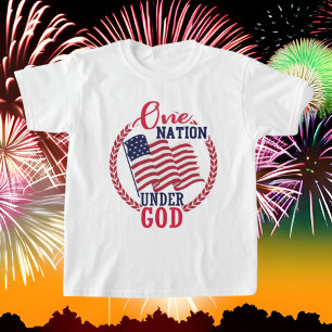 Patriotic one Nation under God word art T-Shirt