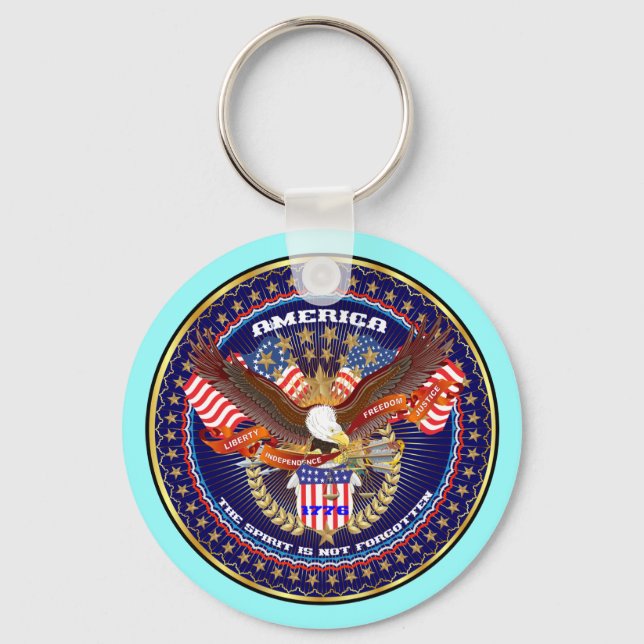 Patriotic or Veteran Pick one View Artist Comments Key Ring (Front)