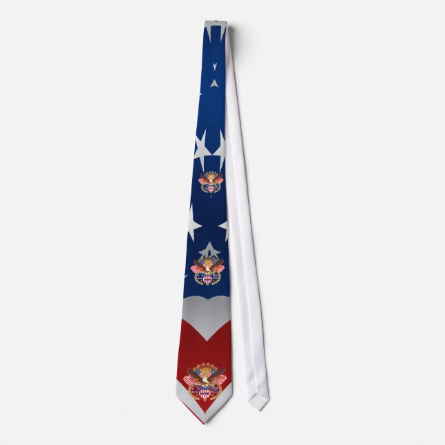 Patriotic or Veteran View Artist Comments Tie (Front)