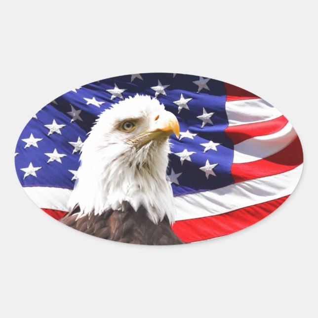Patriotic Oval Sticker (Front)