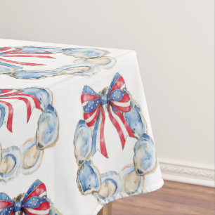 Patriotic Oyster Wreath Tablecloth