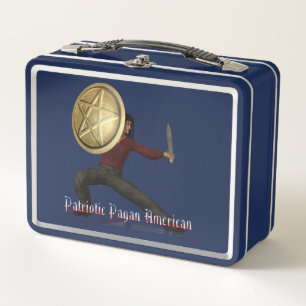 Patriotic Pagan American Metal Lunch Box