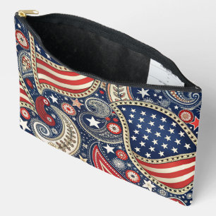 Patriotic Paisley  Accessory Pouch