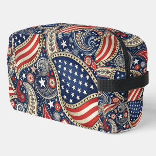 Patriotic Paisley Print Cut Sew Bag