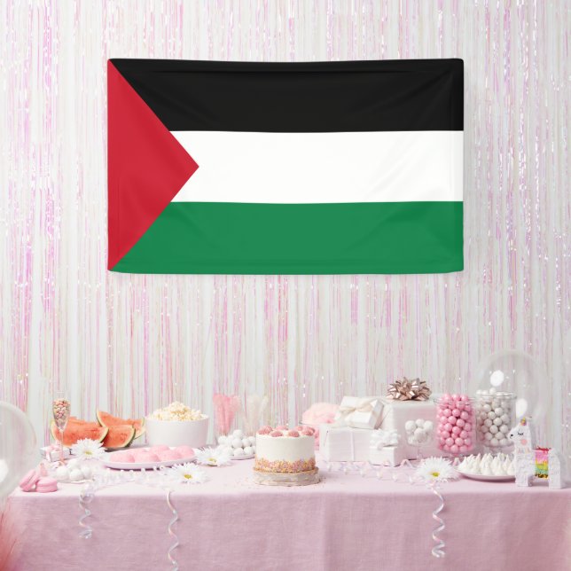 Patriotic Palestinian Banner for Indoor or Outdoor (Party)