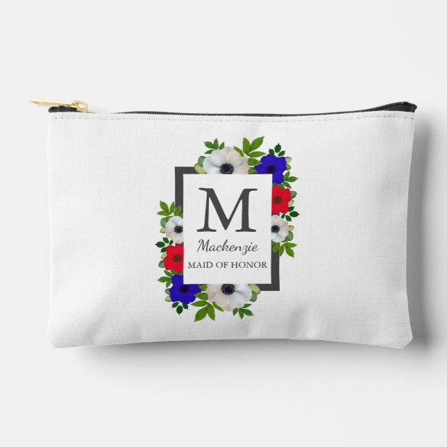 Patriotic Panda Anemone Wedding Accessory Pouch (Front)