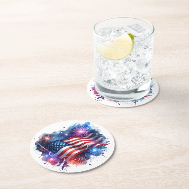 Patriotic Paper Coasters (Insitu)