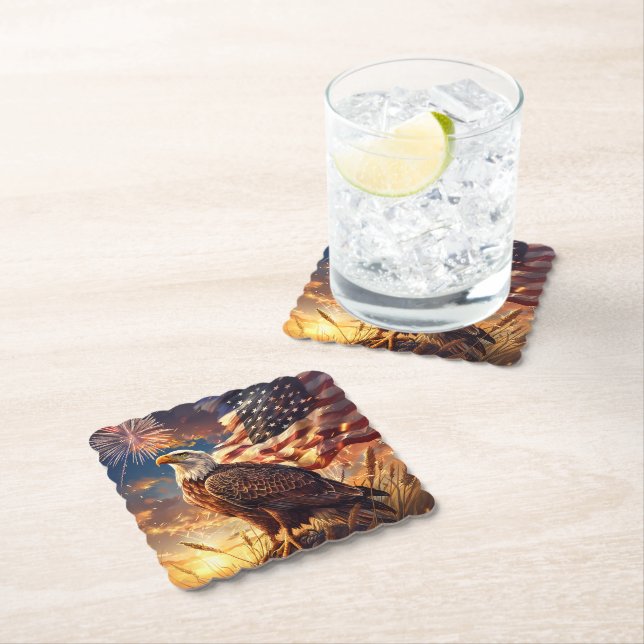 Patriotic Paper Coasters (Insitu)
