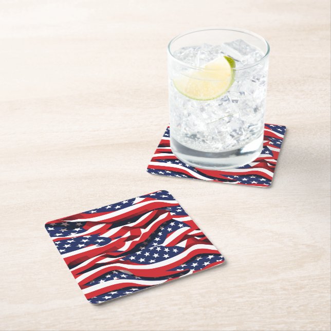 Patriotic Paper Coasters (Insitu)