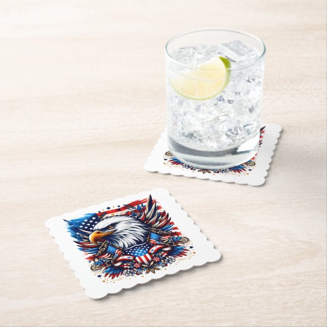 Patriotic Paper Coasters (Insitu)