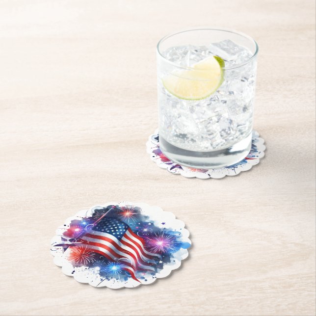 Patriotic Paper Coasters (Insitu)