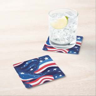 Patriotic Paper Coasters