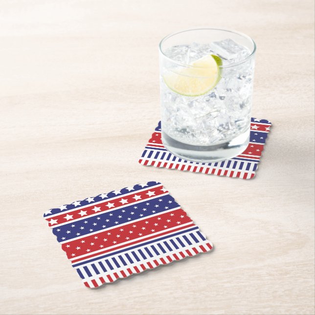 Patriotic Paper Drink Coaster (Insitu)
