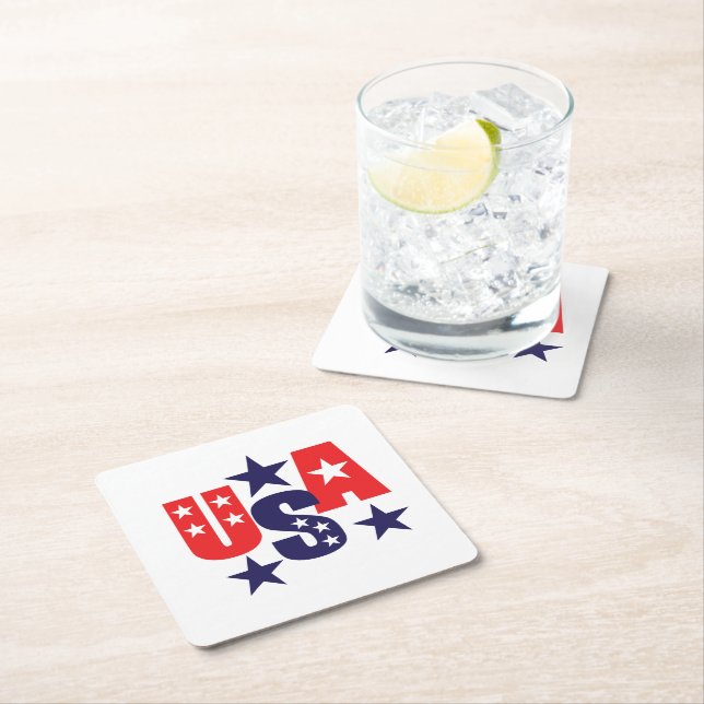 Patriotic Paper Drink Coaster (Insitu)