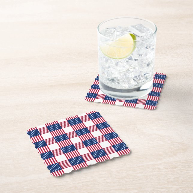Patriotic Paper Drink Coaster (Insitu)