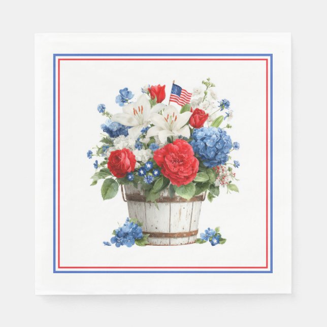 Patriotic Paper Napkins (Front)
