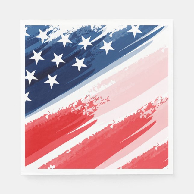 Patriotic Paper Napkins (Front)