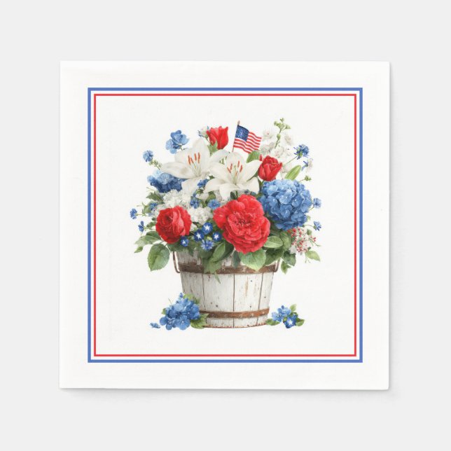 Patriotic Paper Napkins (Front)