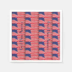 Patriotic Paper Napkins, God Bless America Napkin