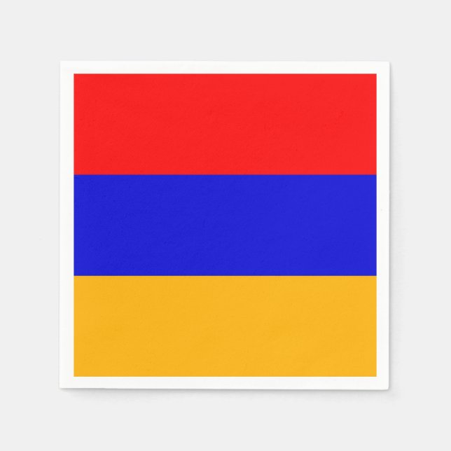 Patriotic paper napkins with flag of Armenia (Front)