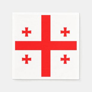 Patriotic paper napkins with flag of Georgia
