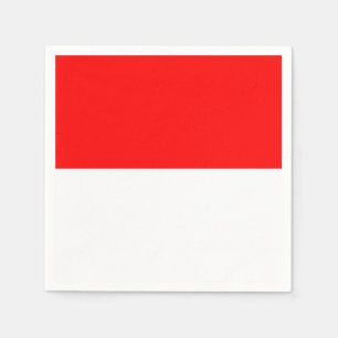 Patriotic paper napkins with flag of Indonesia