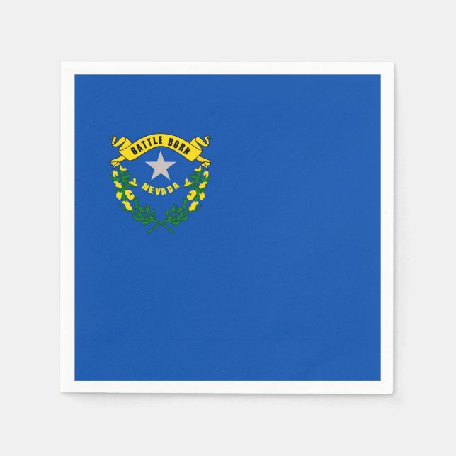 Patriotic paper napkins with flag of Nevada (Front)