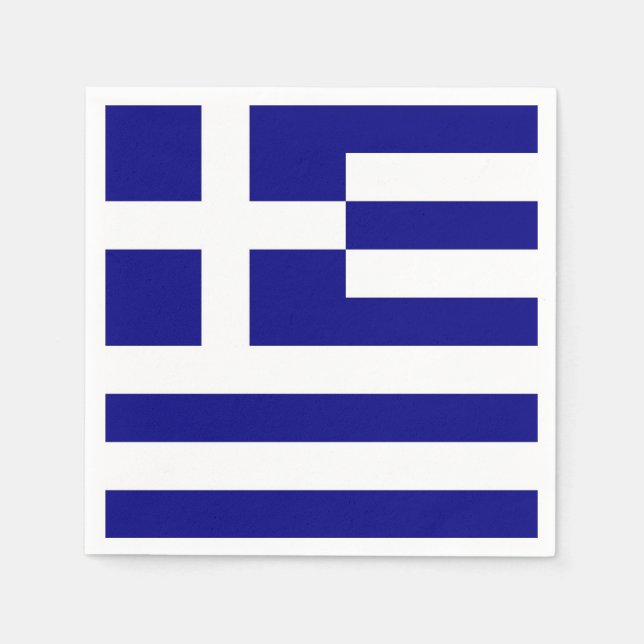 Patriotic paper napkins with Greece flag (Front)
