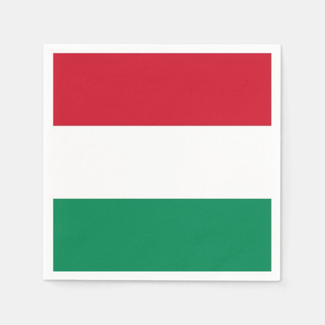 Patriotic paper napkins with Hungary flag (Front)