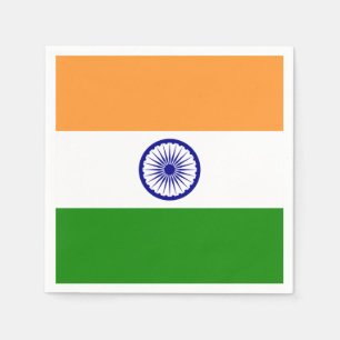 Patriotic paper napkins with India flag