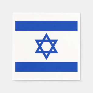 Patriotic paper napkins with Israel flag