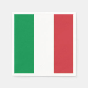 Patriotic paper napkins with Italy flag