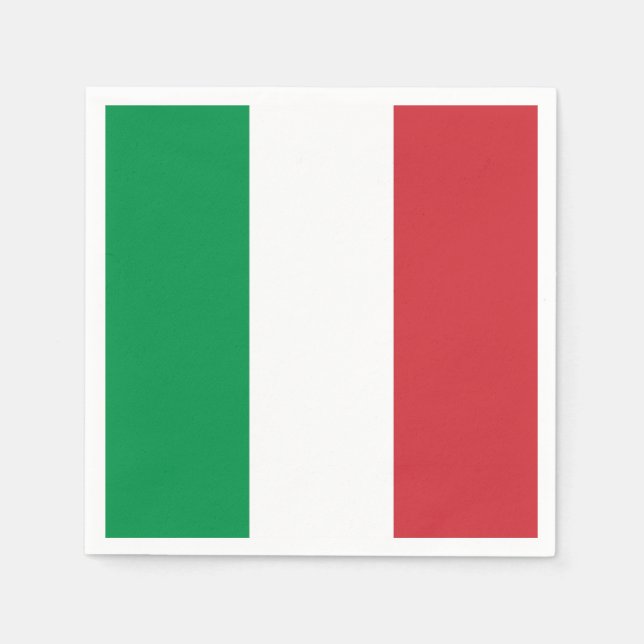 Patriotic paper napkins with Italy flag (Front)
