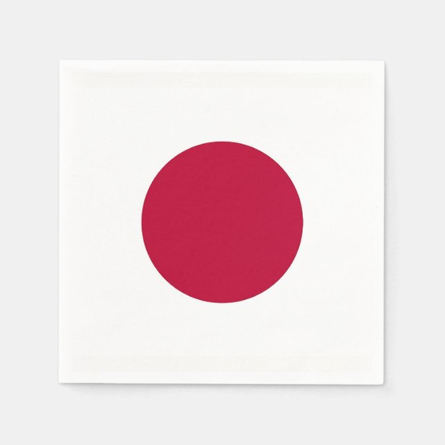 Patriotic paper napkins with Japan flag (Front)