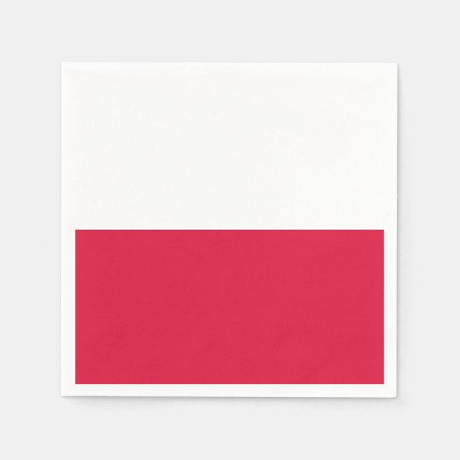 Patriotic paper napkins with Poland flag (Front)