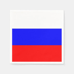 Patriotic paper napkins with Russia flag