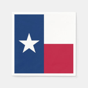Patriotic paper napkins with Texas flag