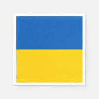 Patriotic paper napkins with Ukraine flag