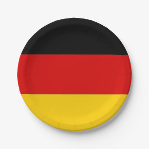Patriotic paper plate with flag of Germany