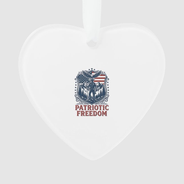 Patriotic Park Ranger Vector Graphic Tee_1 Ornament (Front)