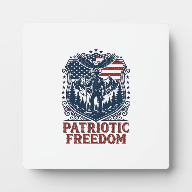 Patriotic Park Ranger Vector Graphic Tee_1 Plaque (Front)