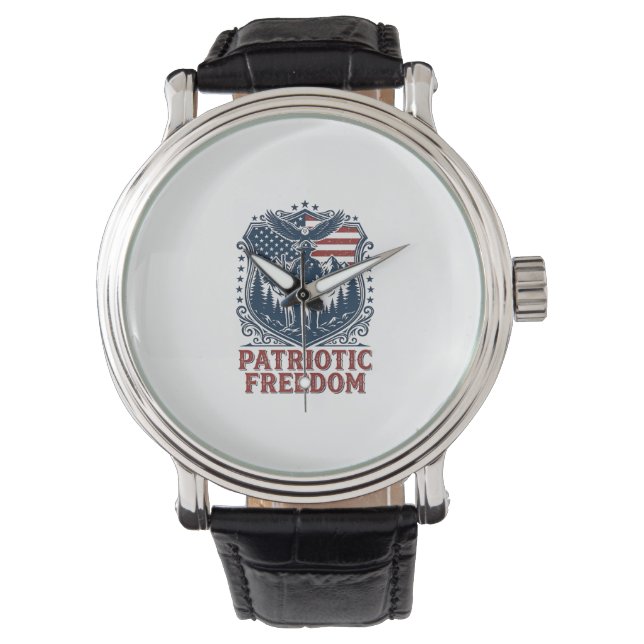 Patriotic Park Ranger Vector Graphic Tee_1 Watch (Front)