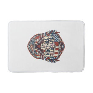 Patriotic Patchwork Artist Bath Mat
