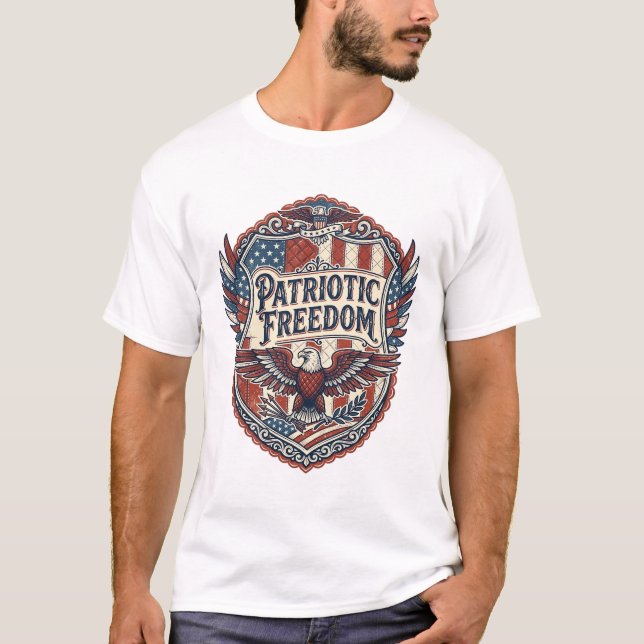 Patriotic Patchwork Artist T-Shirt (Front)