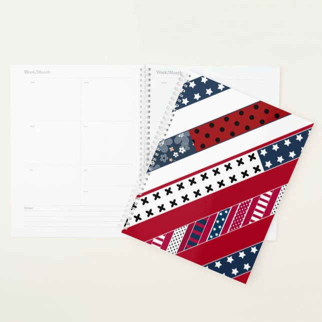 Patriotic, patchwork planner (Display)