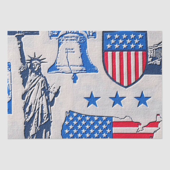 Patriotic pattern gift tissue paper (Front)