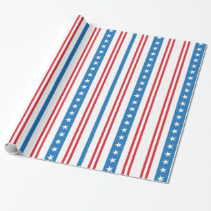 Patriotic pattern wrapping paper