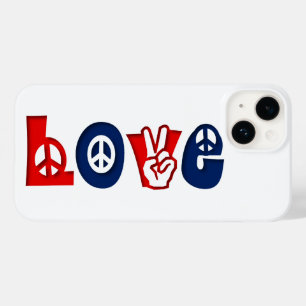 Patriotic Peace LOVE Case-Mate iPhone 14 Case